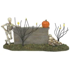 Department 56 We'Re A Skeleton Crew Sign< Village Halloween Accessories